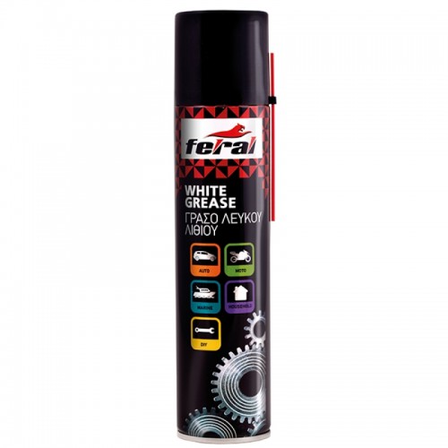 Spray Γράσο Λευκού Λιθίου Επαγγελματικό 400ml Feral