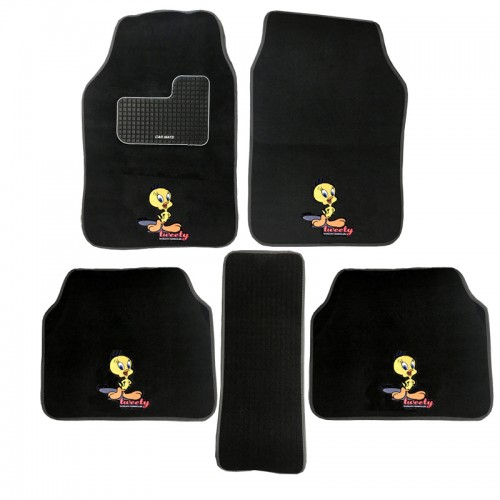 Πατάκια Universal 5 τεμ Tweety Μαύρο